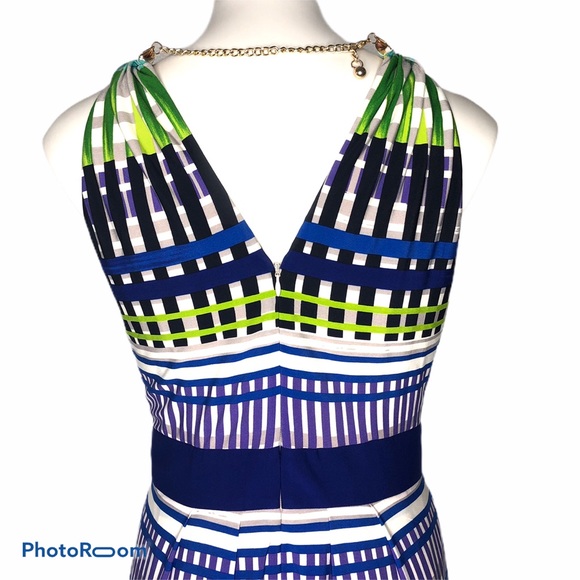 Eliza J Multicolored Jersey Maxi Halter Dress - Picture 6 of 8